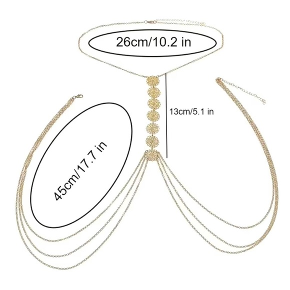 Bohemian Coin Body Chain - Picture 3 of 5